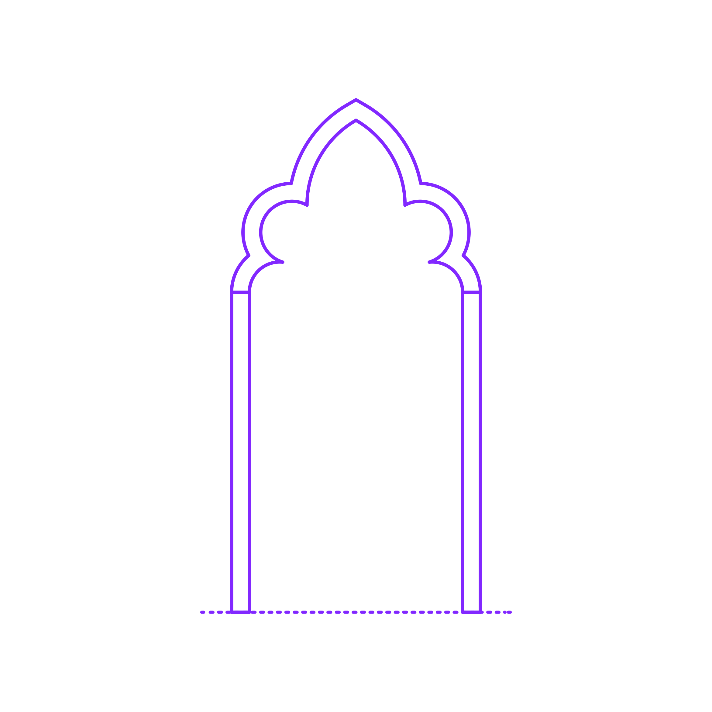 Buildings Arches Cinquefoil Pointed Outline Svg Vector Free Vectors